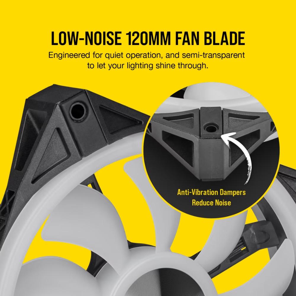 Corsair iCUE QL120 RGB | 120mm PWM Triple Fan Kit (Lighting Node CORE, 102 RGB LEDs)
