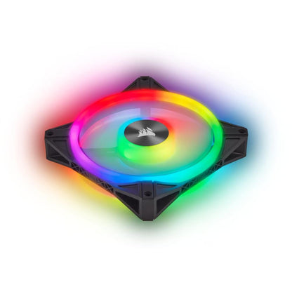 Corsair iCUE QL120 RGB | 120mm PWM Triple Fan Kit (Lighting Node CORE, 102 RGB LEDs)