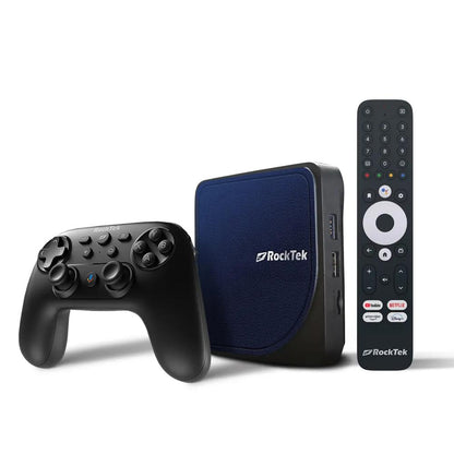 RockTek RTX5000 G2 Max | 4K GameStream Pro AndroidTV 12, Netflix Google Certified, Amlogic S905X4, 4GB RAM 64GB Storage, WiFi 6, Dolby Vision & Atmos