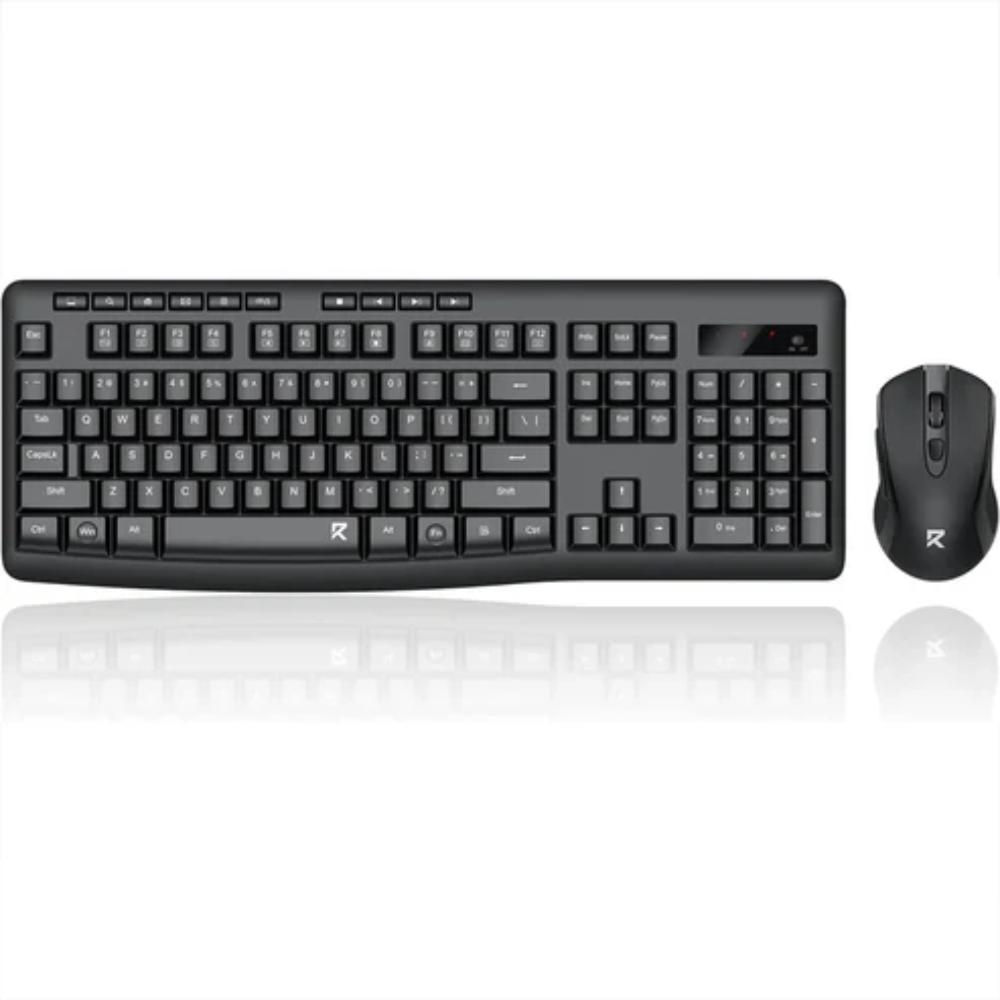Redragon BS-7367A Wireless Keyboard and Mouse Combo | Full-Size Membrane Keyboard | 4000 DPI Optical Mouse | 2.4GHz Wireless | Ergonomic Palm Rest