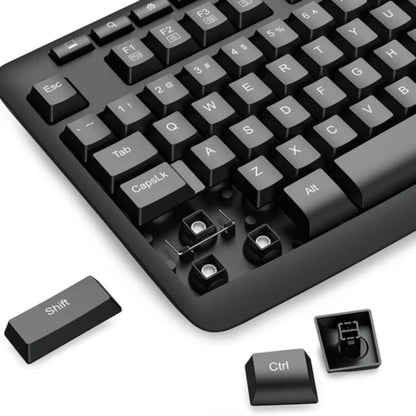 Redragon BS-7367A Wireless Keyboard and Mouse Combo | Full-Size Membrane Keyboard | 4000 DPI Optical Mouse | 2.4GHz Wireless | Ergonomic Palm Rest
