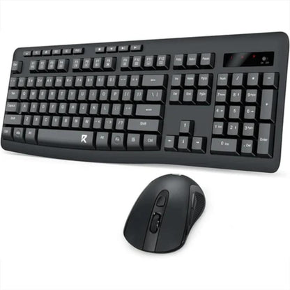 Redragon BS-7367A Wireless Keyboard and Mouse Combo | Full-Size Membrane Keyboard | 4000 DPI Optical Mouse | 2.4GHz Wireless | Ergonomic Palm Rest