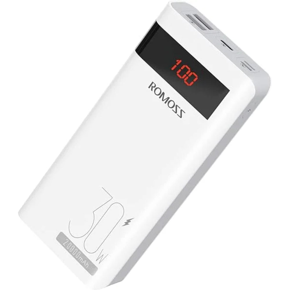 ROMOSS Sense 6S Pro 20000mAh 30W PD Power Bank | Premium High‑Capacity Charger