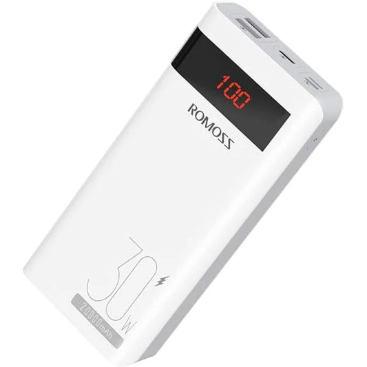 ROMOSS Sense 6S Pro 20000mAh 30W PD Power Bank | Premium High‑Capacity Charger