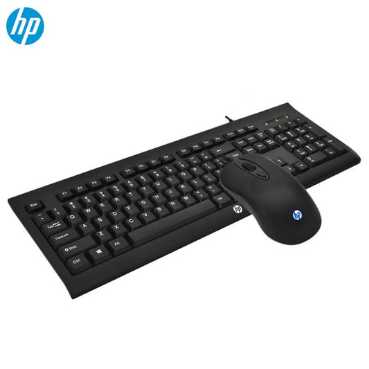 HP KM100 | Wired Gaming Keyboard & Mouse, Ergonomic, 104 Keys, 1600 DPI, Black