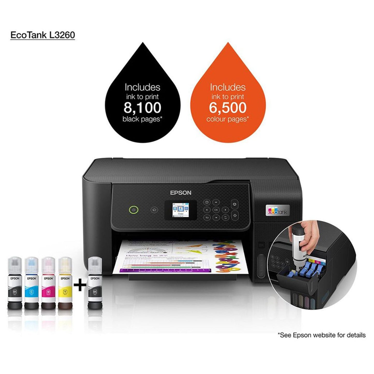 Epson EcoTank L3260 | A4 Wi-Fi All-in-One Ink Tank Printer