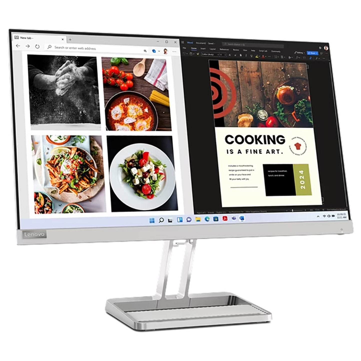 Lenovo L24I-40 24'' LED Monitor | FHD 1920x1080 | 100Hz | IPS | Anti-Glare | HDMI & VGA | 3Y