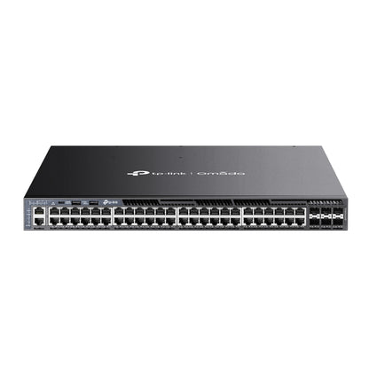 TP-Link SG6654X Omada 48-Port Gigabit Stackable L3 Managed PoE+ Switch with 6× 10G Slots | High-Power PoE+, Full L3 Routing, and Stackable Redundancy for Enterprise Networks