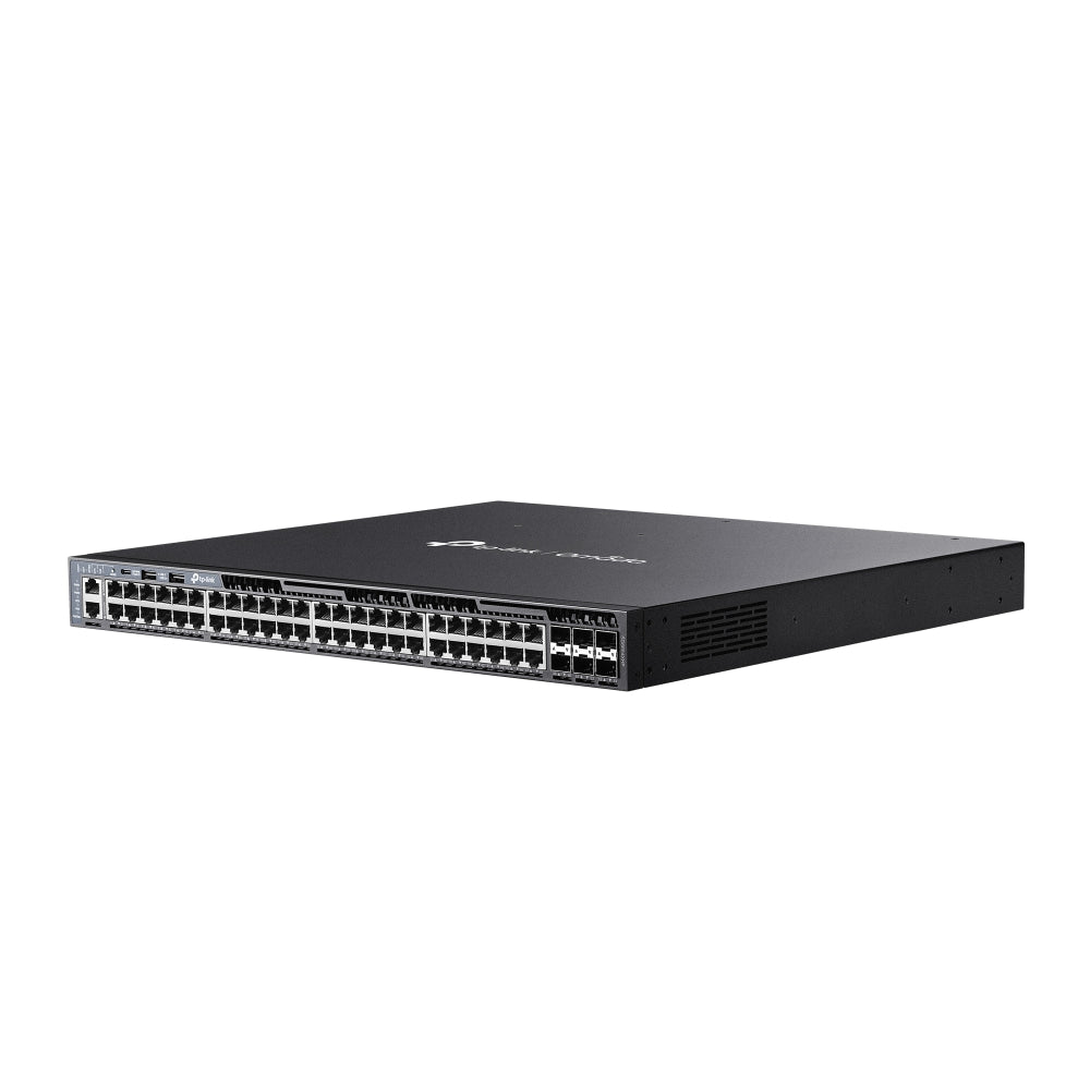 TP-Link SG6654X Omada 48-Port Gigabit Stackable L3 Managed PoE+ Switch with 6× 10G Slots | High-Power PoE+, Full L3 Routing, and Stackable Redundancy for Enterprise Networks