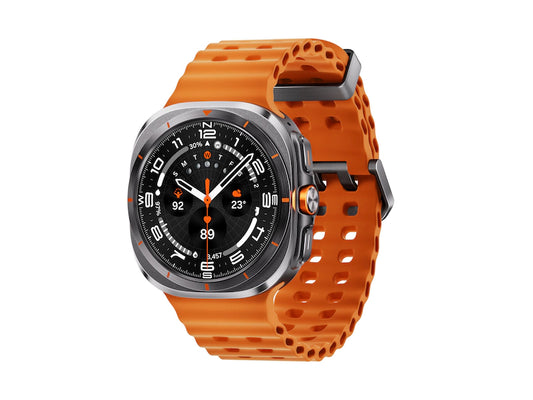 Samsung Galaxy Watch Ultra | 47mm | Titanium Gray with Orange Band | Bluetooth / Wi-Fi + 4G LTE