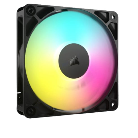 Corsair RS120 ARGB 120mm PWM Fan | Black & White | Reliable Cooling with Daisy-Chained ARGB Control