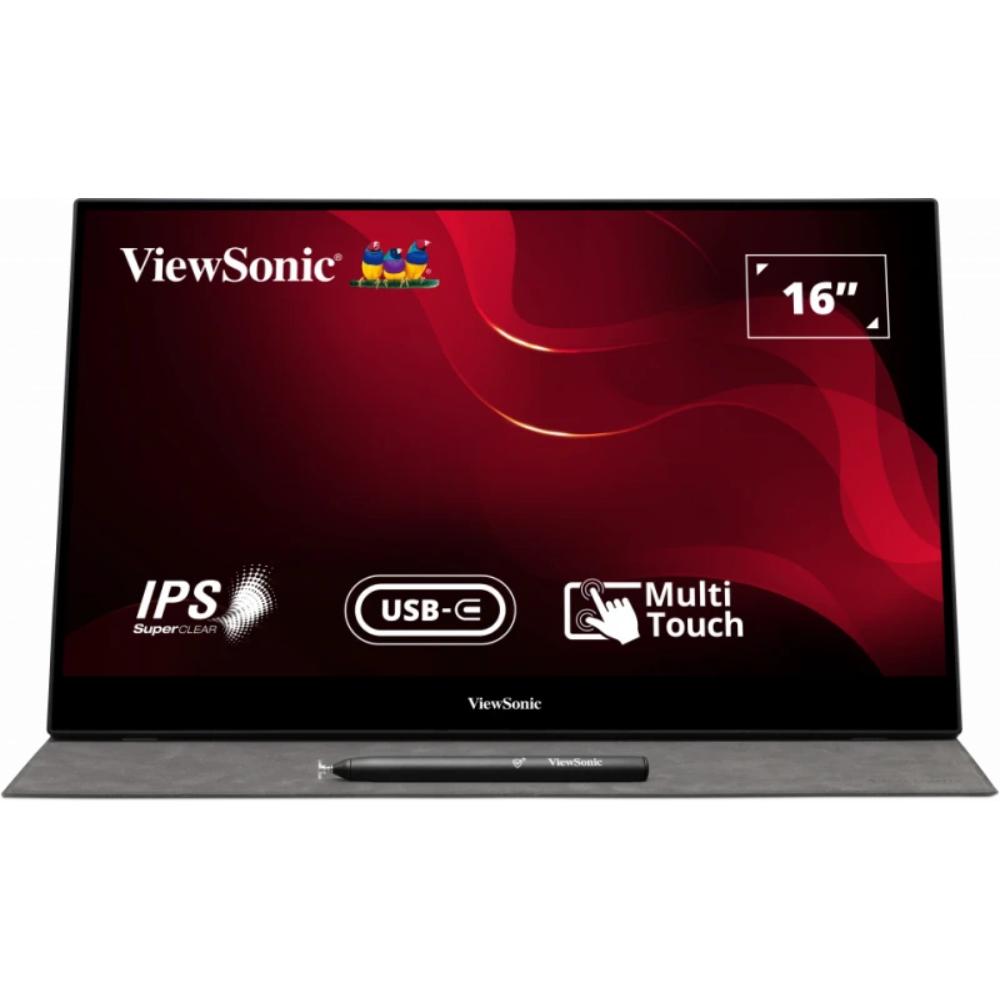 ViewSonic TD1655 | 16" Portable Touch Monitor | FHD 1080p | USB-C | 10 ...