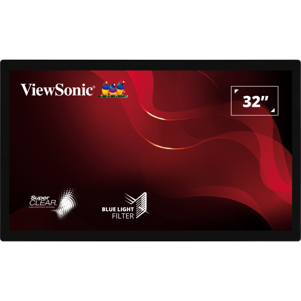 ViewSonic TD3207 | 32" Open Frame Touch Monitor, IP65 Front, 10-Point PCAP, 24/7 Operation, VESA Mount