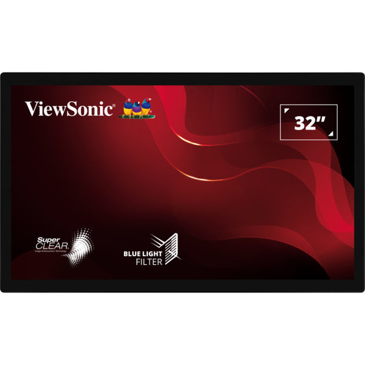ViewSonic TD3207 | 32" Open Frame Touch Monitor, IP65 Front, 10-Point PCAP, 24/7 Operation, VESA Mount