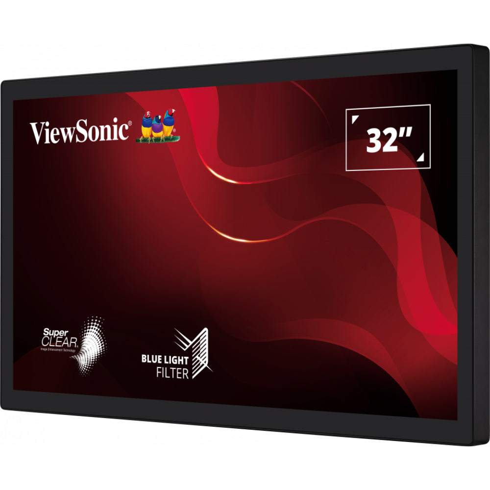 ViewSonic TD3207 | 32" Open Frame Touch Monitor, IP65 Front, 10-Point PCAP, 24/7 Operation, VESA Mount
