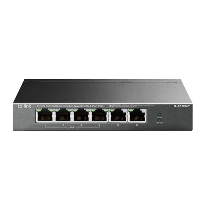 TP-Link TL-SF1006P 6-Port 10/100Mbps Desktop Switch with 4-Port PoE+ | Smart Power, Extended Range, and Priority Traffic Control