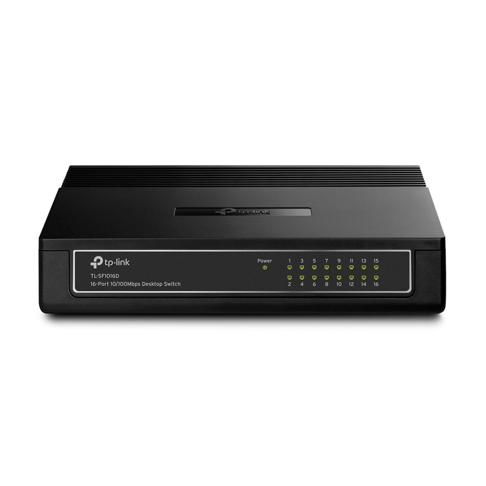 TP-Link TL-SF1016D 16-Port 10/100Mbps Desktop Switch | Scalable, Energy-Efficient, and Plug-and-Play Network Expansion