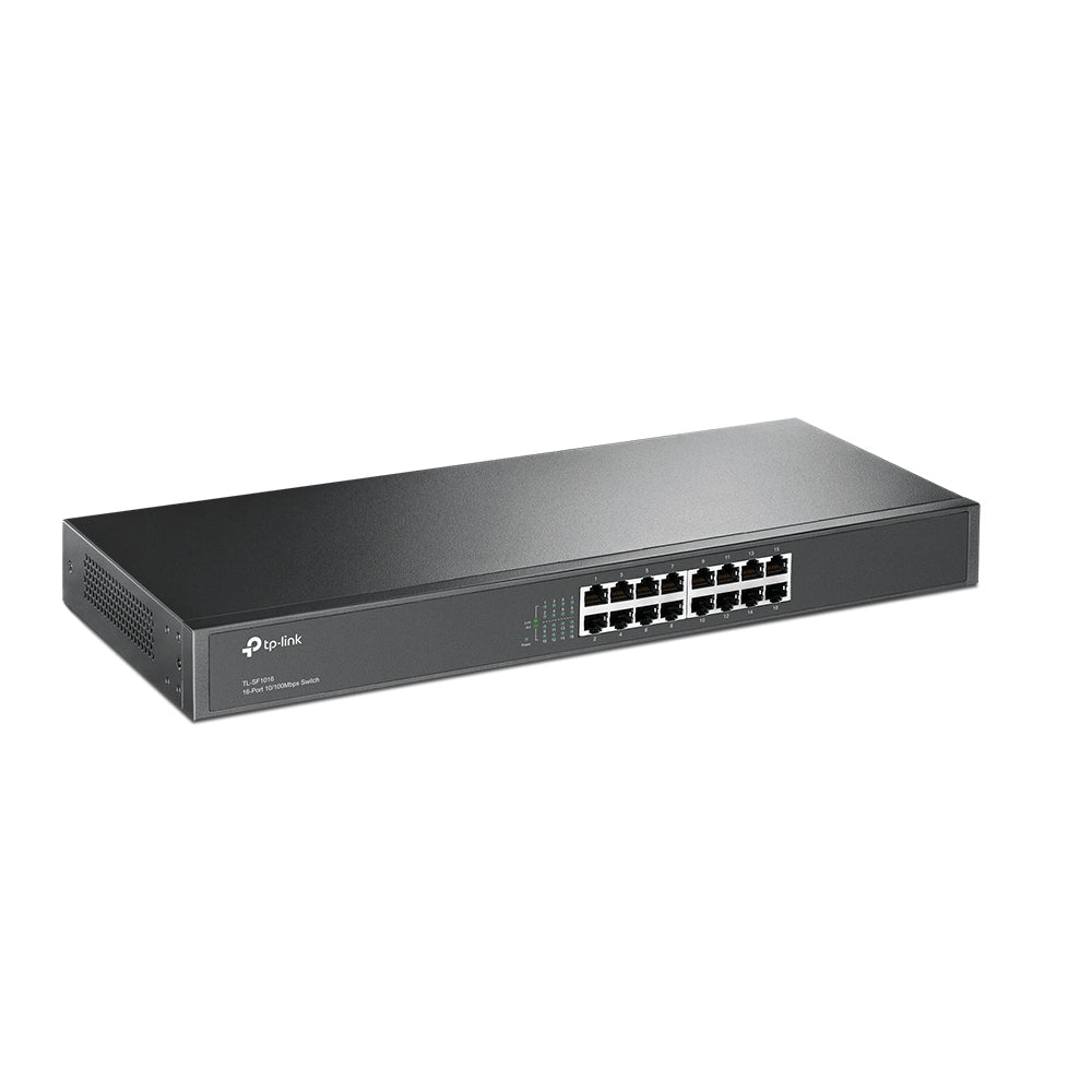 TP-Link L-SF1016 16-Port 10/100Mbps Rackmount Switch | Scalable, Energy-Saving, and Durable Network Expansion