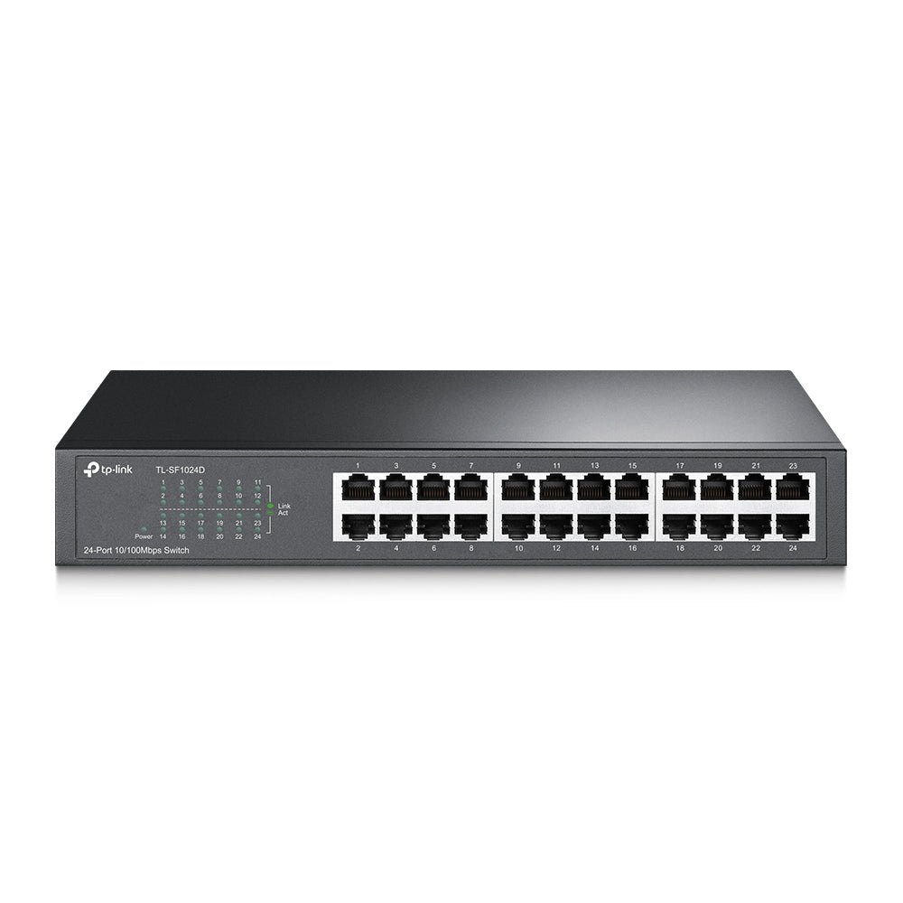 TP-Link TL-SF1024D 24-Port 10/100Mbps Desktop/Rackmount Switch | Scalable, Energy-Saving, and Durable Network Expansion
