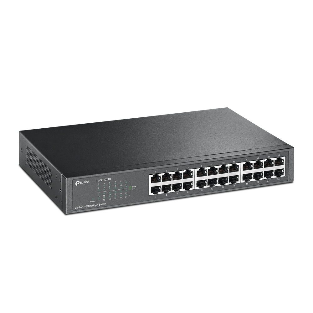 TP-Link TL-SF1024D 24-Port 10/100Mbps Desktop/Rackmount Switch | Scalable, Energy-Saving, and Durable Network Expansion