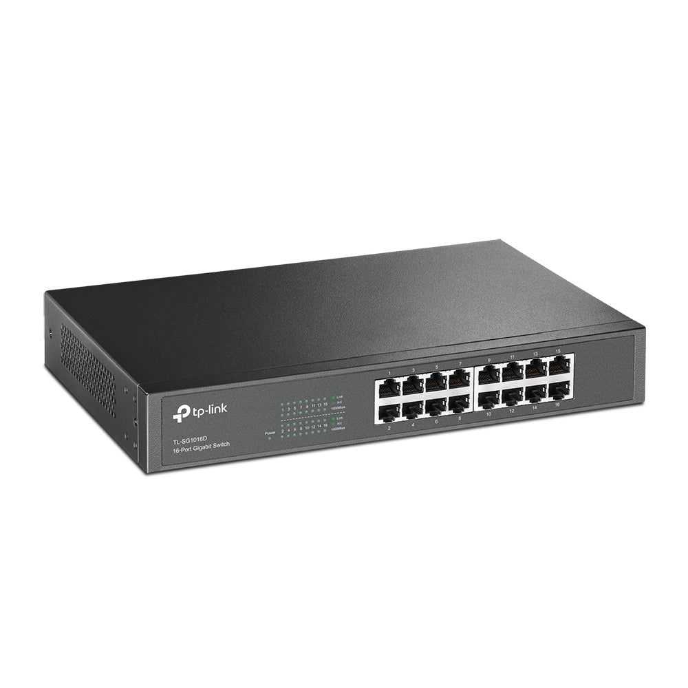 TP-Link TL-SG1016D 16-Port Gigabit Desktop/Rackmount Switch | High-Speed, Energy-Efficient, and Scalable Network Expansion
