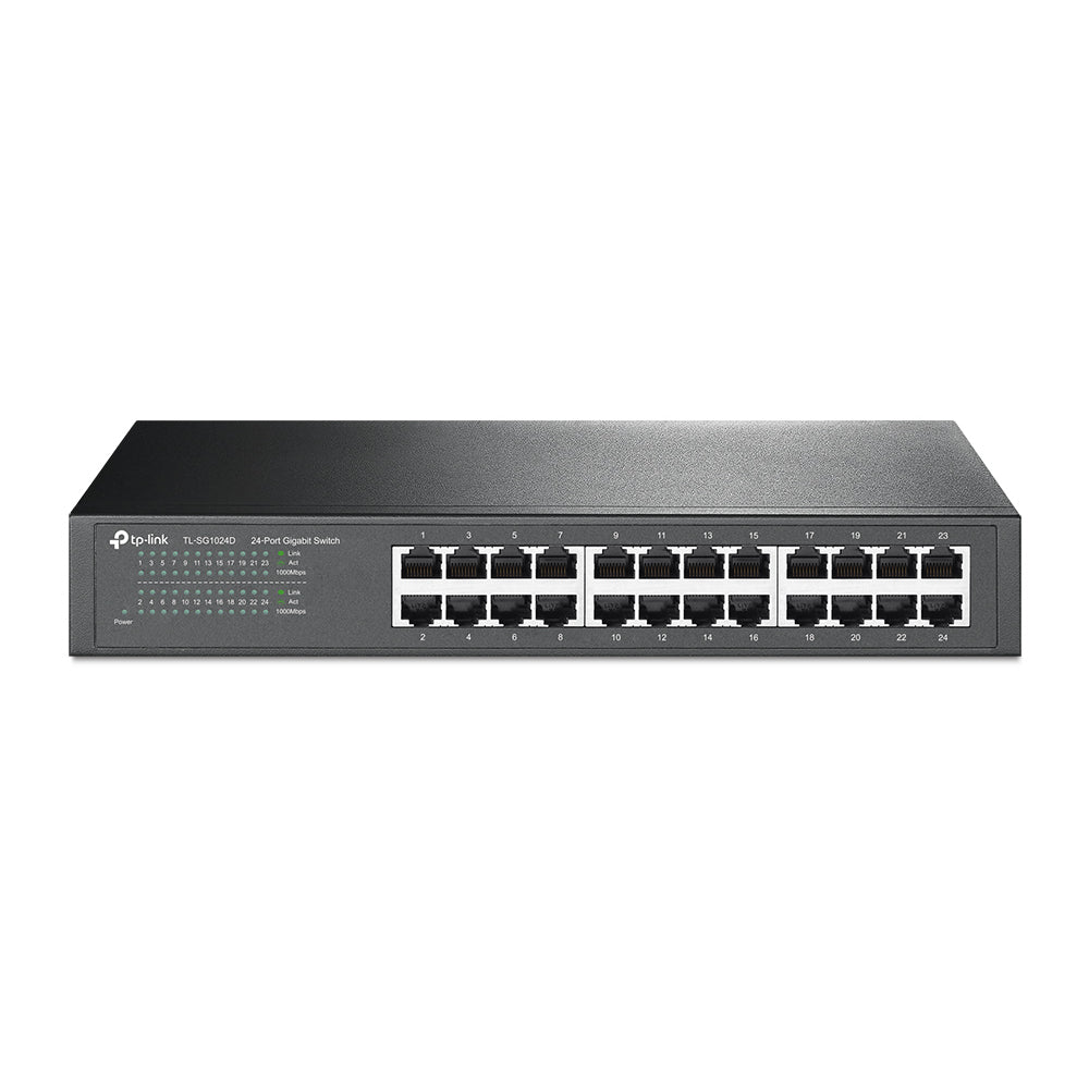 TP-Link TL-SG1024D 24-Port Gigabit Desktop/Rackmount Switch | High-Density, Energy-Efficient, and Plug-and-Play Network Expansion