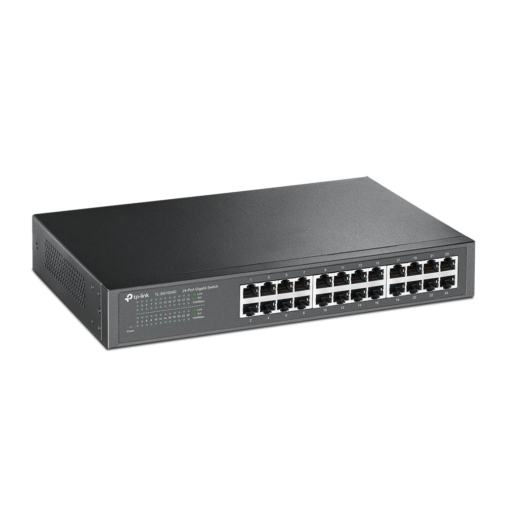 TP-Link TL-SG1024D 24-Port Gigabit Desktop/Rackmount Switch | High-Density, Energy-Efficient, and Plug-and-Play Network Expansion