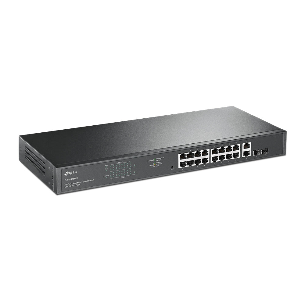 TP-Link TL-SG1218MPE 18-Port Gigabit Easy Smart Switch with 16-Port PoE+ | High-Power PoE+, Smart Traffic Control, and Surveillance-Ready Performance
