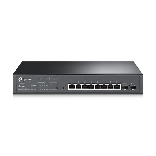 TP-Link TL-SG2210MP JetStream 10-Port Gigabit Smart Switch with 8-Port PoE+ | Enterprise-Class PoE+, Omada SDN Integration, and Advanced Security