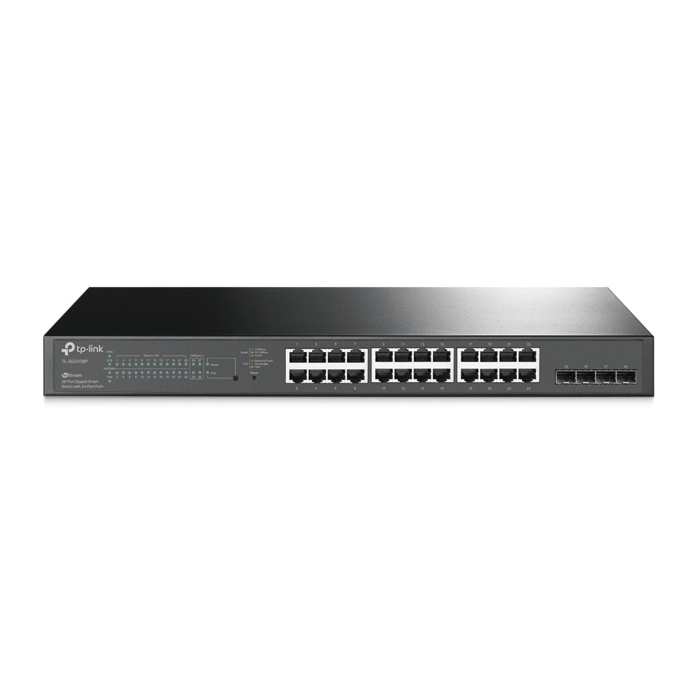 TP-Link TL-SG2428P JetStream 28-Port Gigabit Smart Switch with 24-Port PoE+ | Enterprise-Grade PoE+, Omada SDN Integration, and Advanced IPv6 Networking