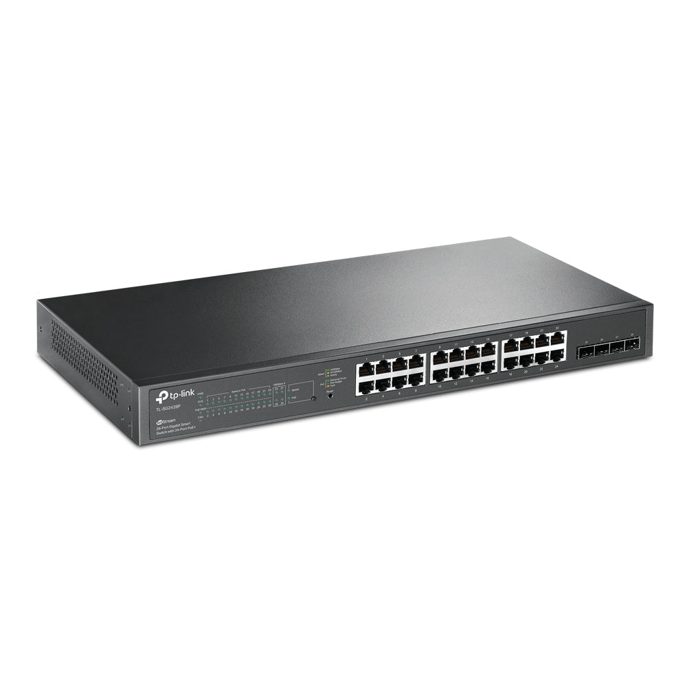 TP-Link TL-SG2428P JetStream 28-Port Gigabit Smart Switch with 24-Port PoE+ | Enterprise-Grade PoE+, Omada SDN Integration, and Advanced IPv6 Networking