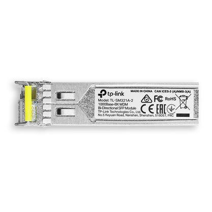 TP-Link TL-SM321A-2 1000Base-BX WDM Bi-Directional SFP Module | Gigabit Single-Fiber Transceiver with DDM and Hot-Swap Support