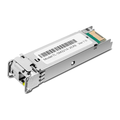 TP-Link TL-SM321A-2 1000Base-BX WDM Bi-Directional SFP Module | Gigabit Single-Fiber Transceiver with DDM and Hot-Swap Support