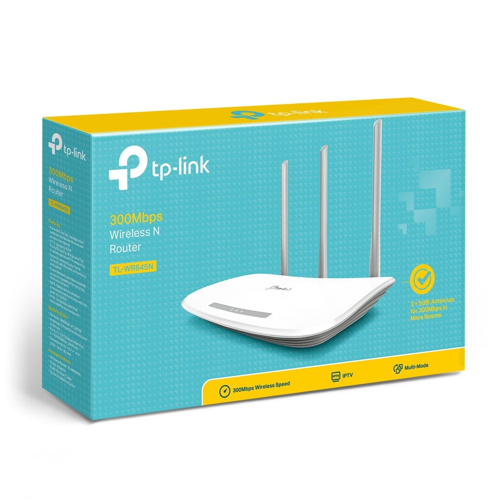 TP-Link TL-WR845N 300Mbps Wireless N Router Wi-Fi 4  Single-Core CPU | Enhanced Stability and Smart Controls