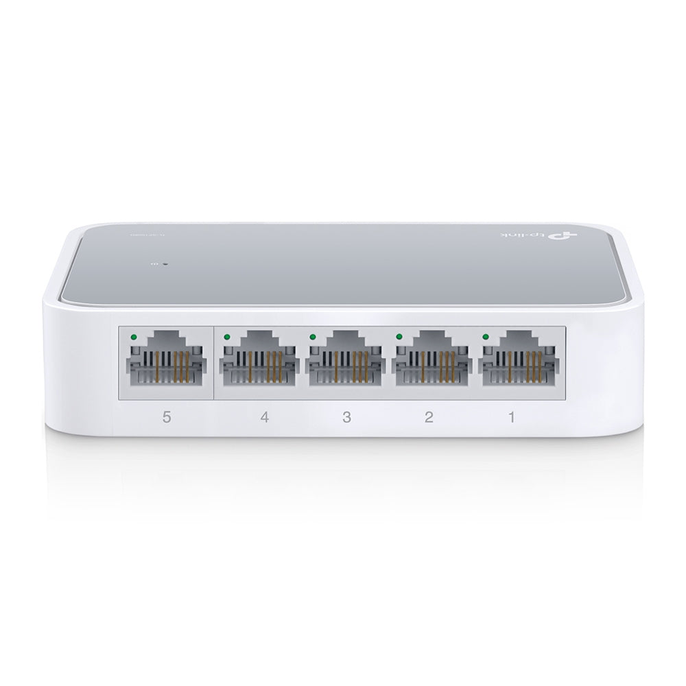 TP-Link TL-SF1005D 5-Port 10/100Mbps Desktop Switch | Efficient, Eco-Friendly, and Hassle-Free Network Expansion