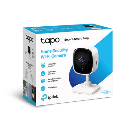 TP-Link Tapo C100 Home Security Wi-Fi Camera | 1080p HD Surveillance with Motion Alerts, Night Vision &amp; Local Storage