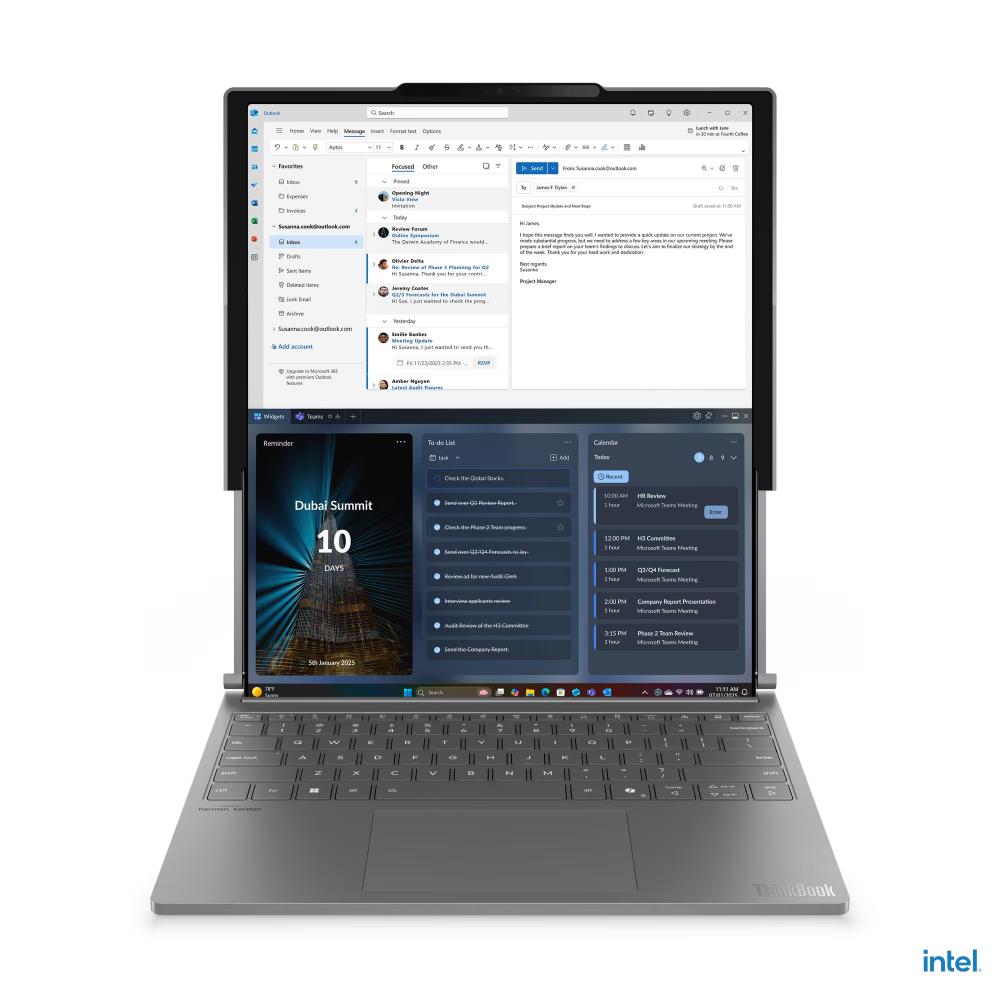 Lenovo ThinkBook Plus G6 Rollable | Intel Core Ultra 7 258V | 32GB LPDDR5X | 1TB SSD | 14"–16.7" Rollable OLED | Windows 11 Pro