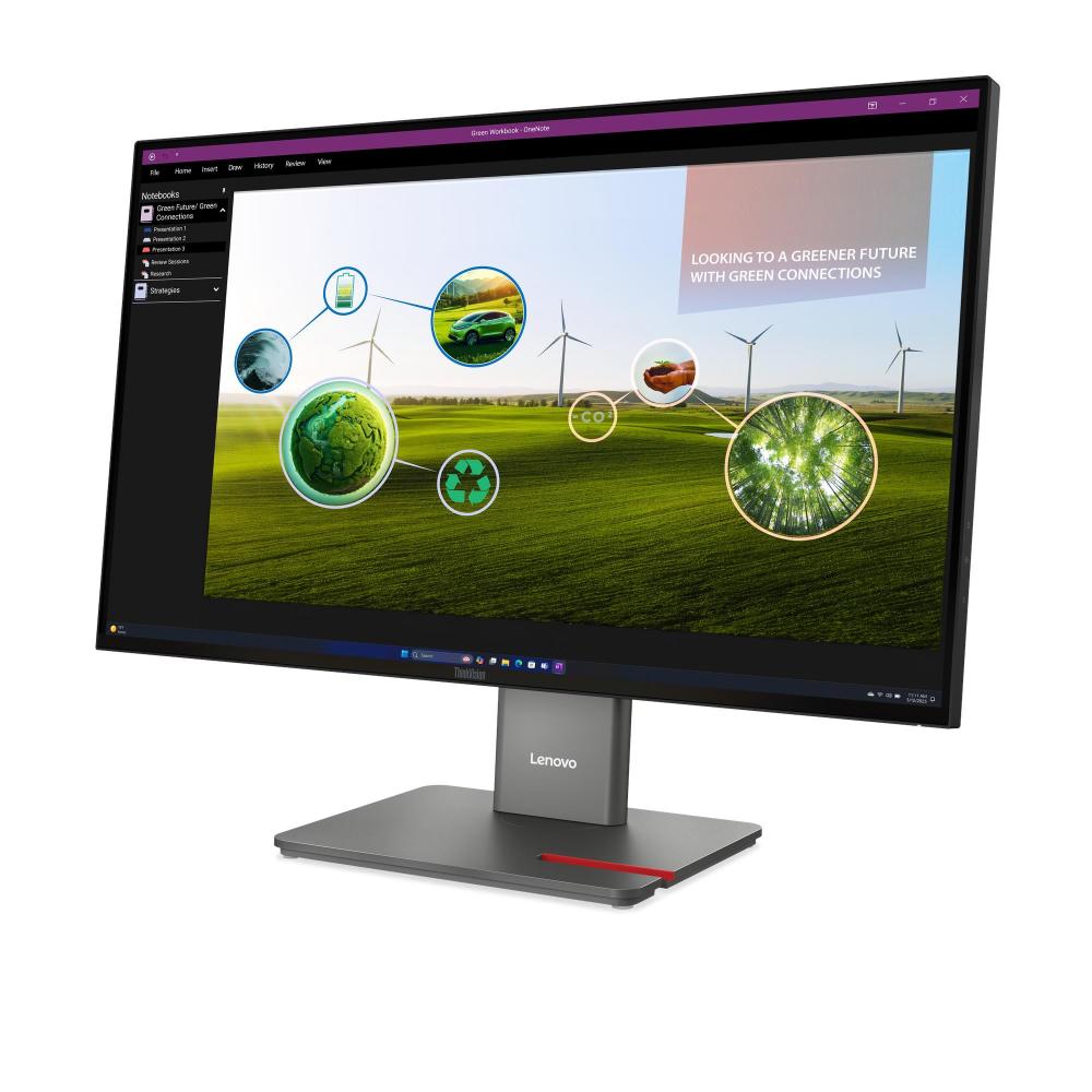 Lenovo ThinkVision P27Q-40 Monitor | 27" QHD IPS | 2560×1440 | 120Hz | 98% DCI-P3 | 99% sRGB | USB Hub | DisplayPort 1.4 | HDMI 2.1 | Daisy Chain