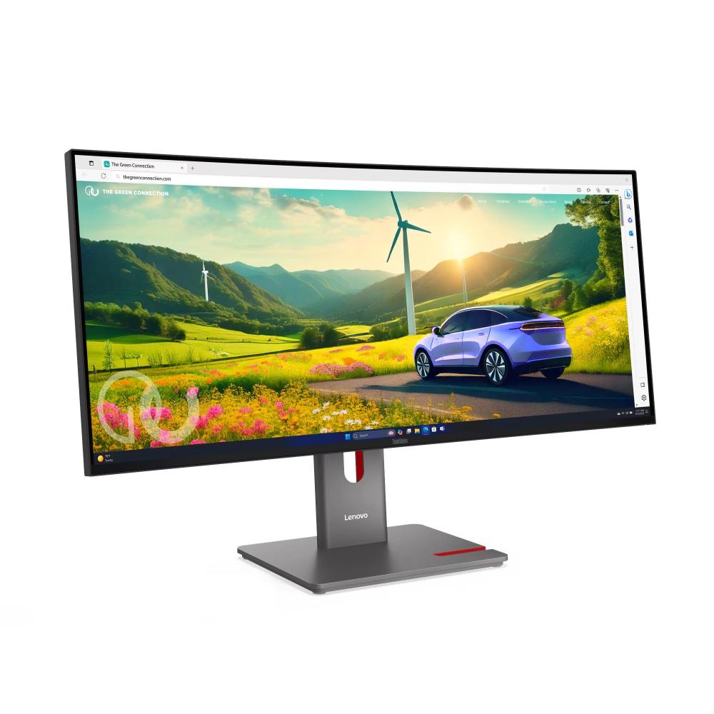 Lenovo ThinkVision P34WD-40 34" WQHD Curved USB-C Docking Monitor | 3440×1440 | IPS Black | 120Hz | 98% DCI-P3 | 99% sRGB | 140W PD 3.1 | 2.5GbE | KVM | PIP/PBP