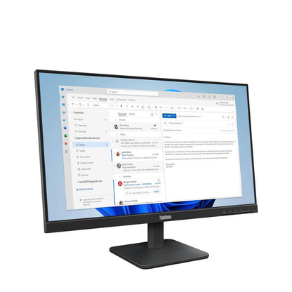 Lenovo ThinkVision S24-4e 23.8" FHD IPS Monitor | 1920×1080 | 100Hz | 99% sRGB | HDMI 1.4 | VGA | VESA 100×100 | Raven Black