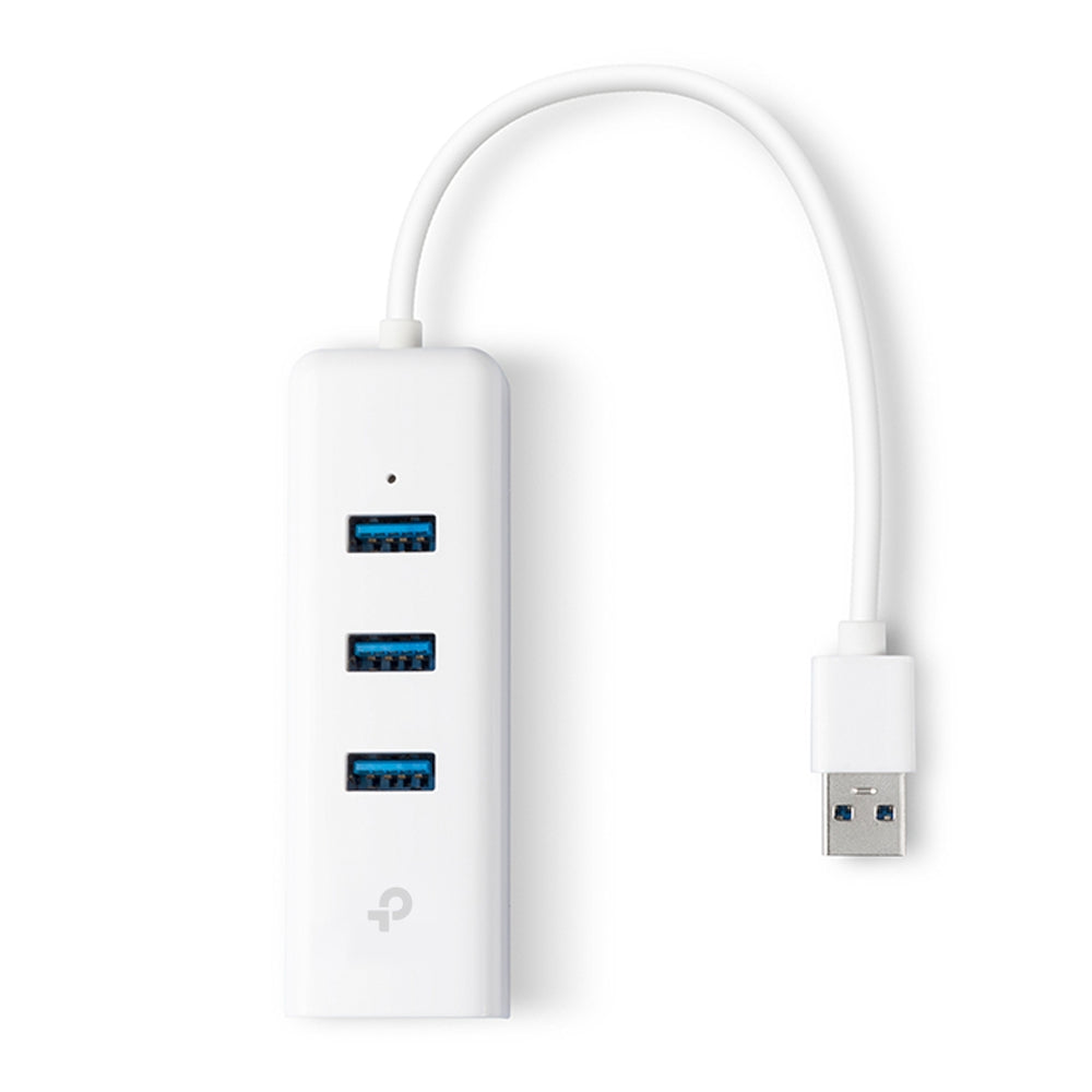 TP-Link UE330 USB 3.0 3-Port Hub & Gigabit Ethernet Adapter | 2-in-1 High-Speed Expansion for Laptops & Ultrabooks