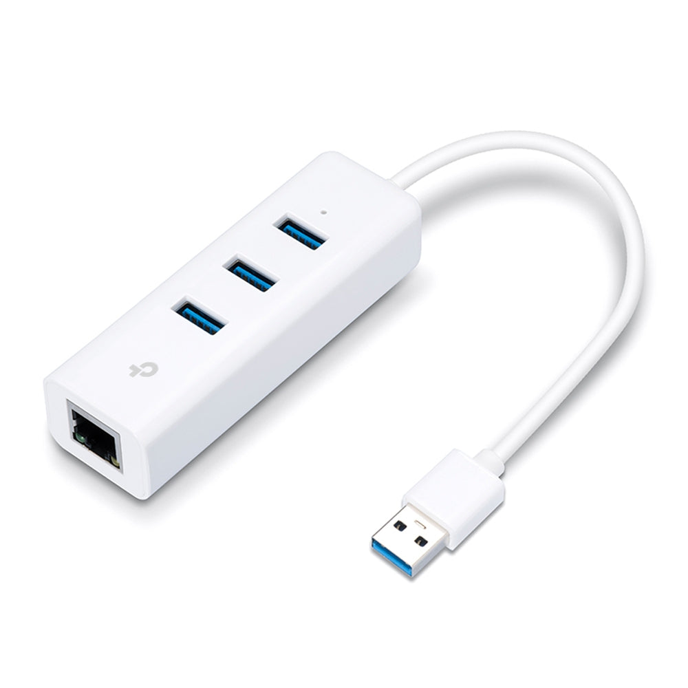 TP-Link UE330 USB 3.0 3-Port Hub & Gigabit Ethernet Adapter | 2-in-1 High-Speed Expansion for Laptops & Ultrabooks