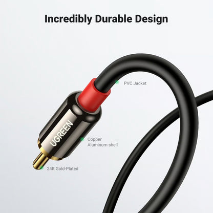 UGREEN 10590 | AUX Audio Cable 3.5mm to RCA (HiFi Sound, 3m)