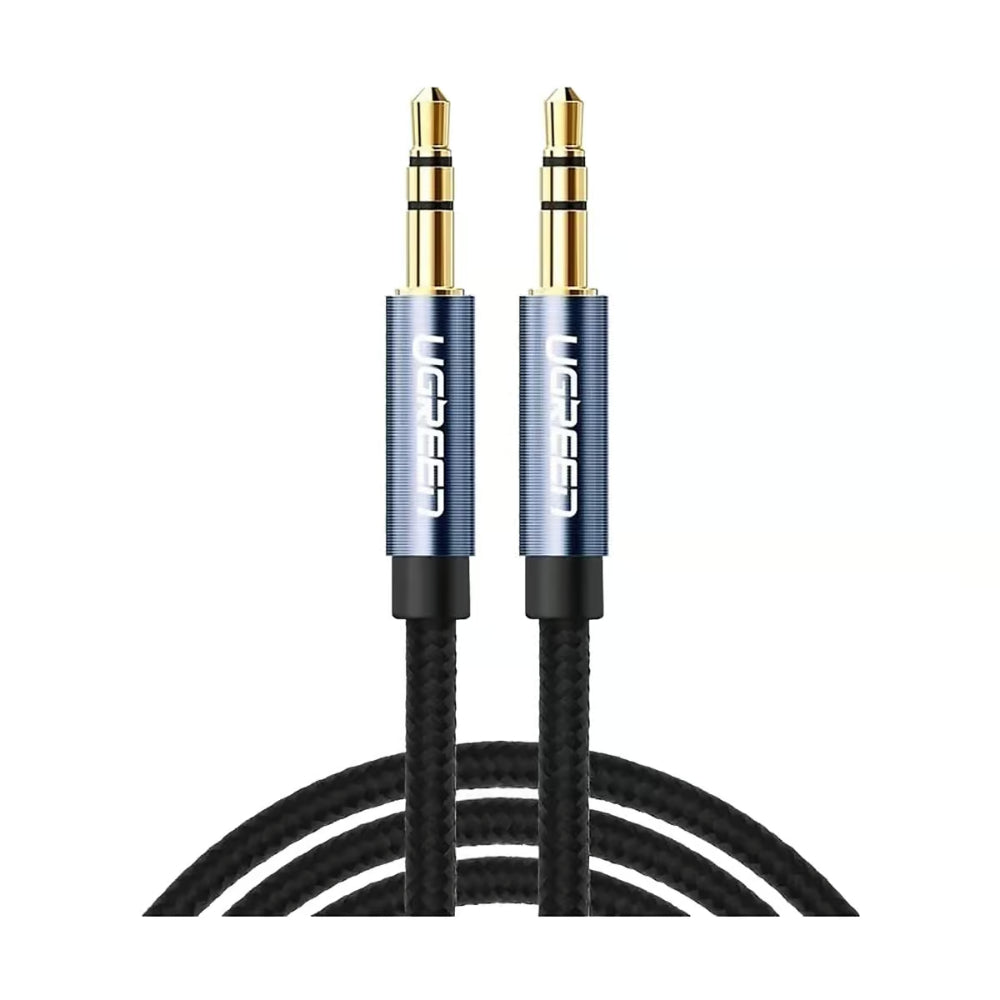UGREEN 10686 3.5mm Male to Male AUX Audio Cable 1.5M | Braided Blue Gold‑Plated Pakistan