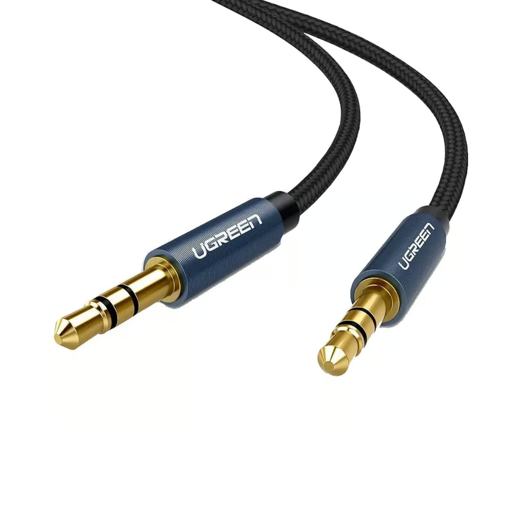 UGREEN 3.5mm Male to 3.5mm Male Audio Cable | Gold-Plated, Braided, 3m (Blue)