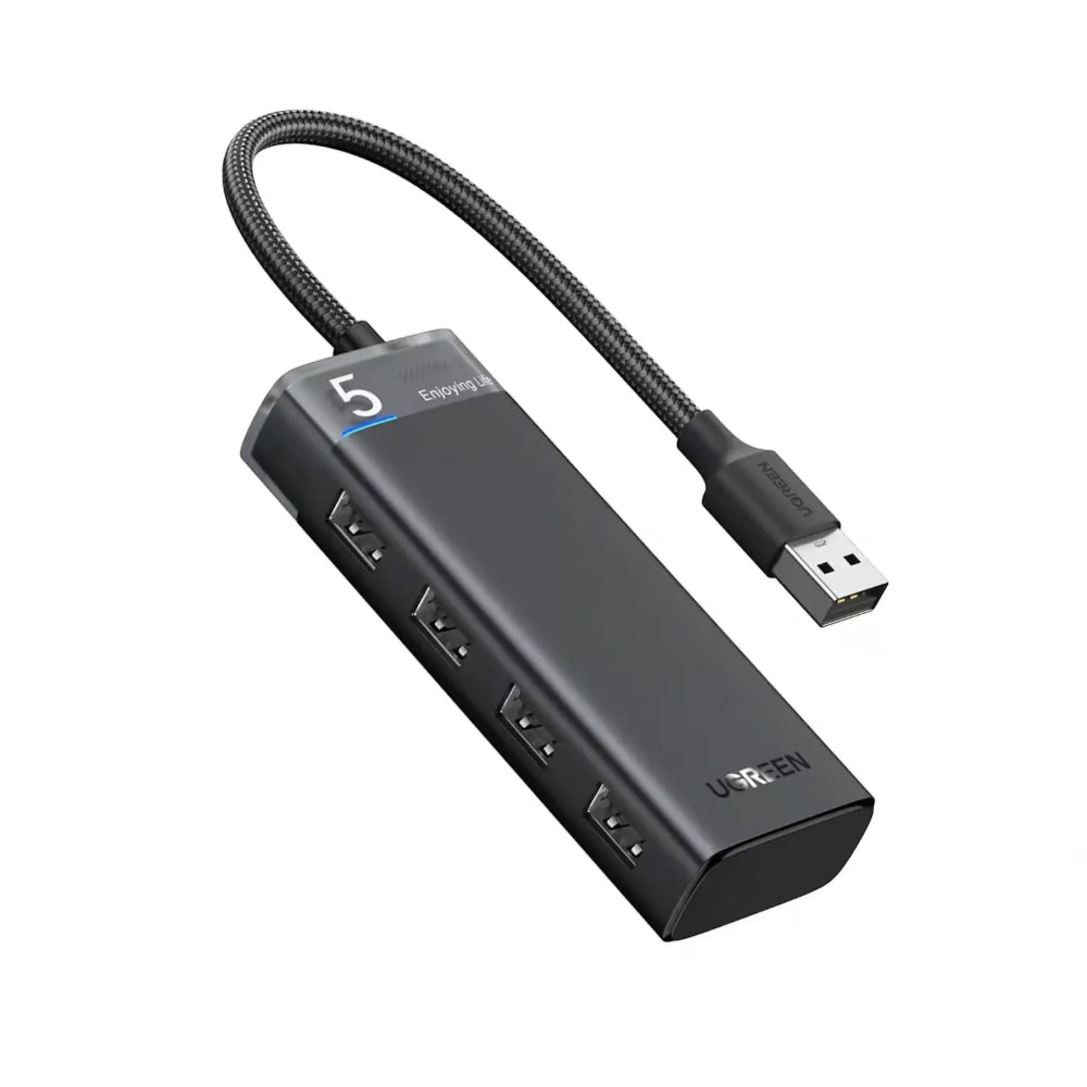 UGREEN 15548 | USB 3.2 Ultra-Slim 4-Port Data Hub (Powered, USB-C, with LED Indicator)
