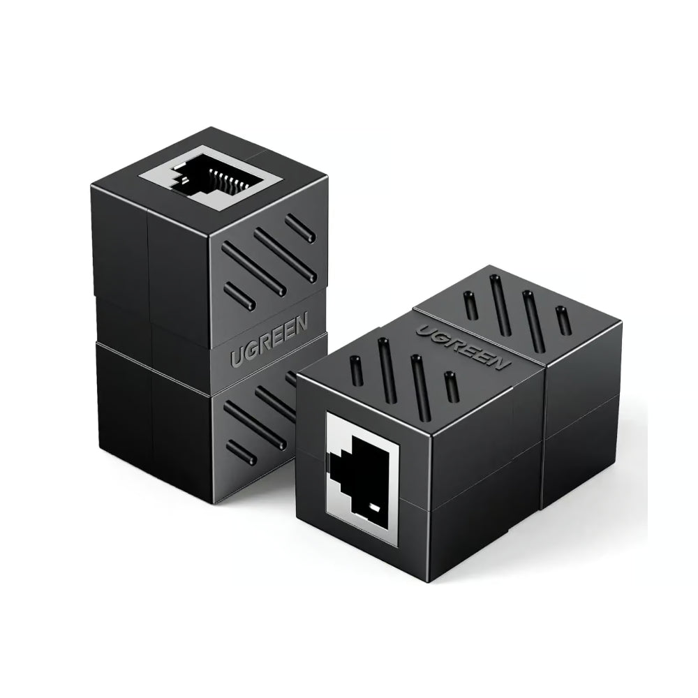 UGREEN 20390 | RJ45 Ethernet Coupler (Cat7/Cat6/Cat5e, Black)