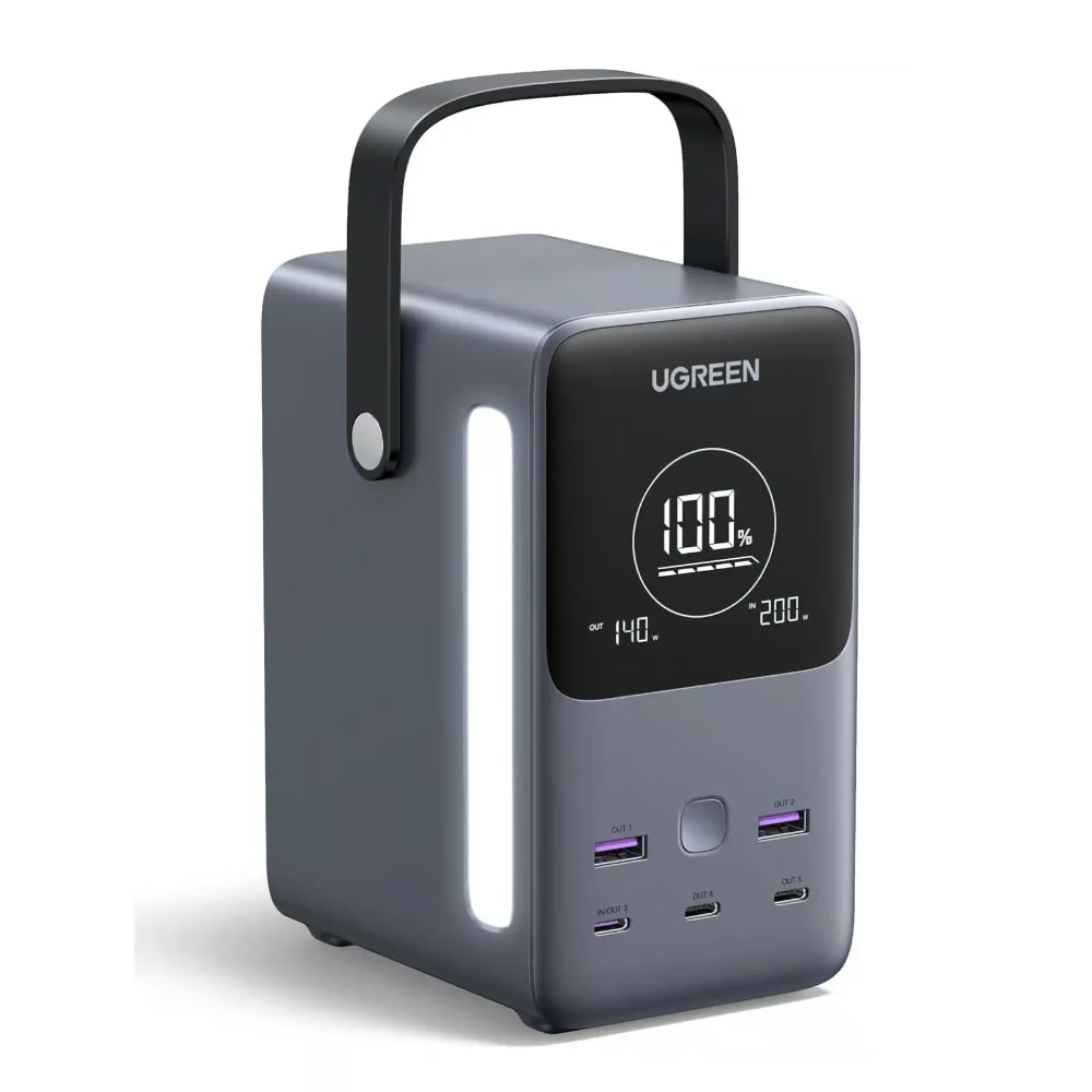 UGREEN 25286 Portable Charger | 48000mAh, 300W Power Bank, 5-Port USB-C, Smart Display, SOS Mode