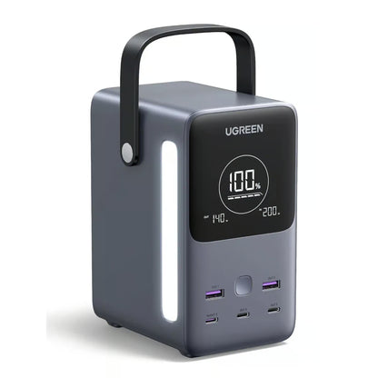UGREEN 25286 Portable Charger | 48000mAh, 300W Power Bank, 5-Port USB-C, Smart Display, SOS Mode