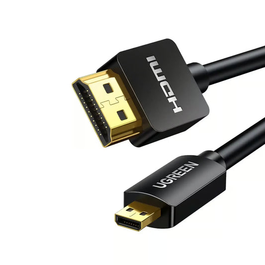 UGREEN 30102 Micro HDMI to HDMI Cable | 4K UHD, Male to Male, 1.5m Black